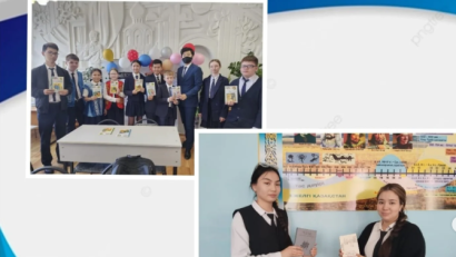 7-11 сәуір аралығында 9-11 сынып оқушыларына &quot;Қуанышқа оқу&quot; жобасы аясында &quot;Кітап - рухани байлық қазынасы!&quot; акциясы өтті.