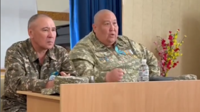 23 сәуір &quot;Өнегелі өмір&quot; жобасы аясында Балқаш қаласының және Ақтоғай районының Қазақстан Республикасының Қарулы күштер ардагерлерінің төрәғасы Қалдарбеков Нұржан Жораханұлымен оқушылардың кездесу сағаты өтті.