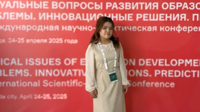 24-25 сәуір күні  кәсіби бағдар берушісі Бегімбаева Н.Т. Қарағанды қаласында өткен ІІІ Халықаралық конференциясында өз мақаласын қорғап, алғыс хат алды.