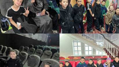 29 қазан күні күзгі демалыс жоспарына сәйкес 5 «В» сынып оқушылары қаламыздың кинотеатрына барып, тамаша уақыт өткізді. Оқушылар бір-бірімен жақсы көңіл күйде кездесіп, қызықты фильм тамашалады.