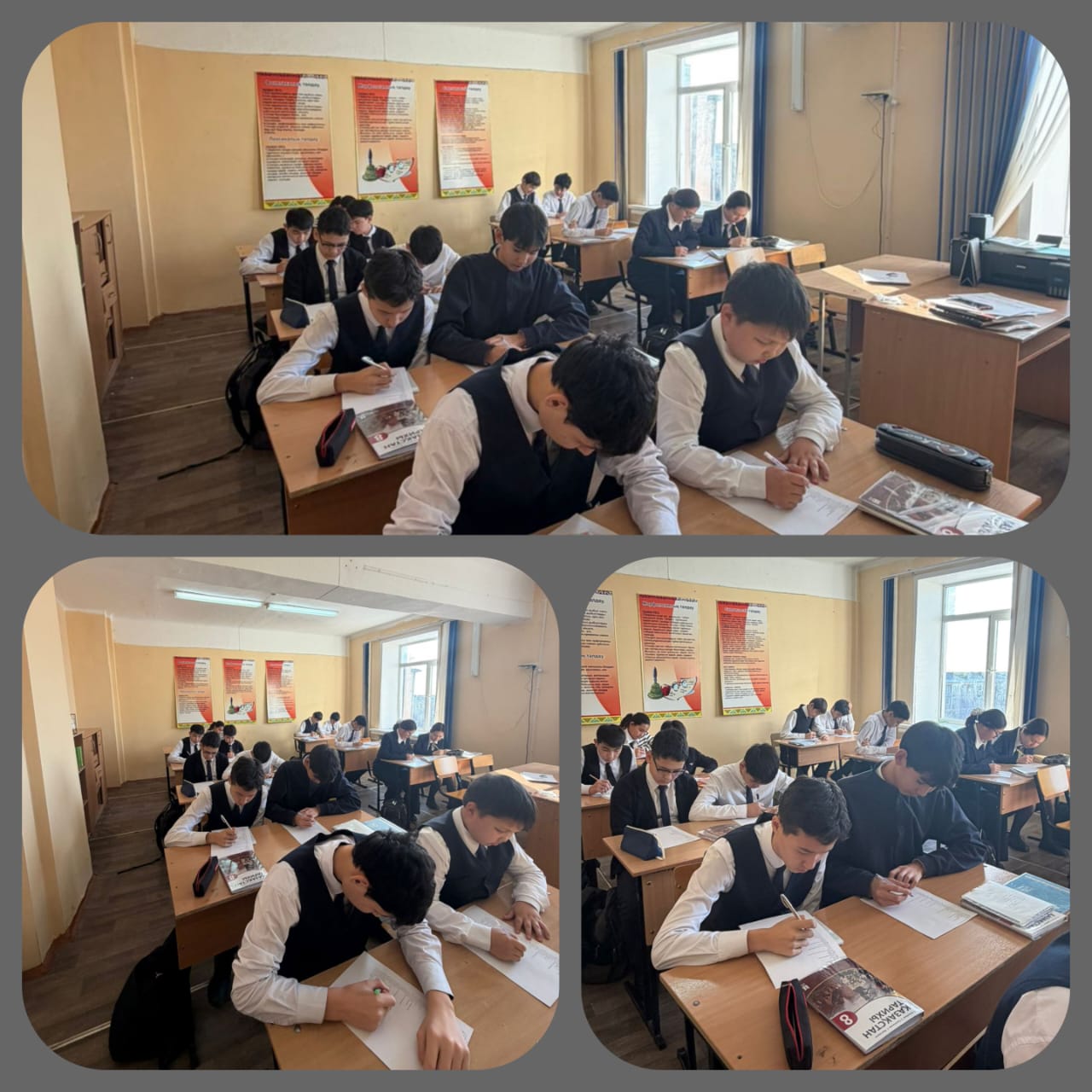 11 желтоқсан күні «Тарих толқынында» тарихи сауаттылық апталығы аясында 8-сынып оқушылары арасында «Тәуелсіз елдің ұландары» тақырыбы бойынша тест алынды.